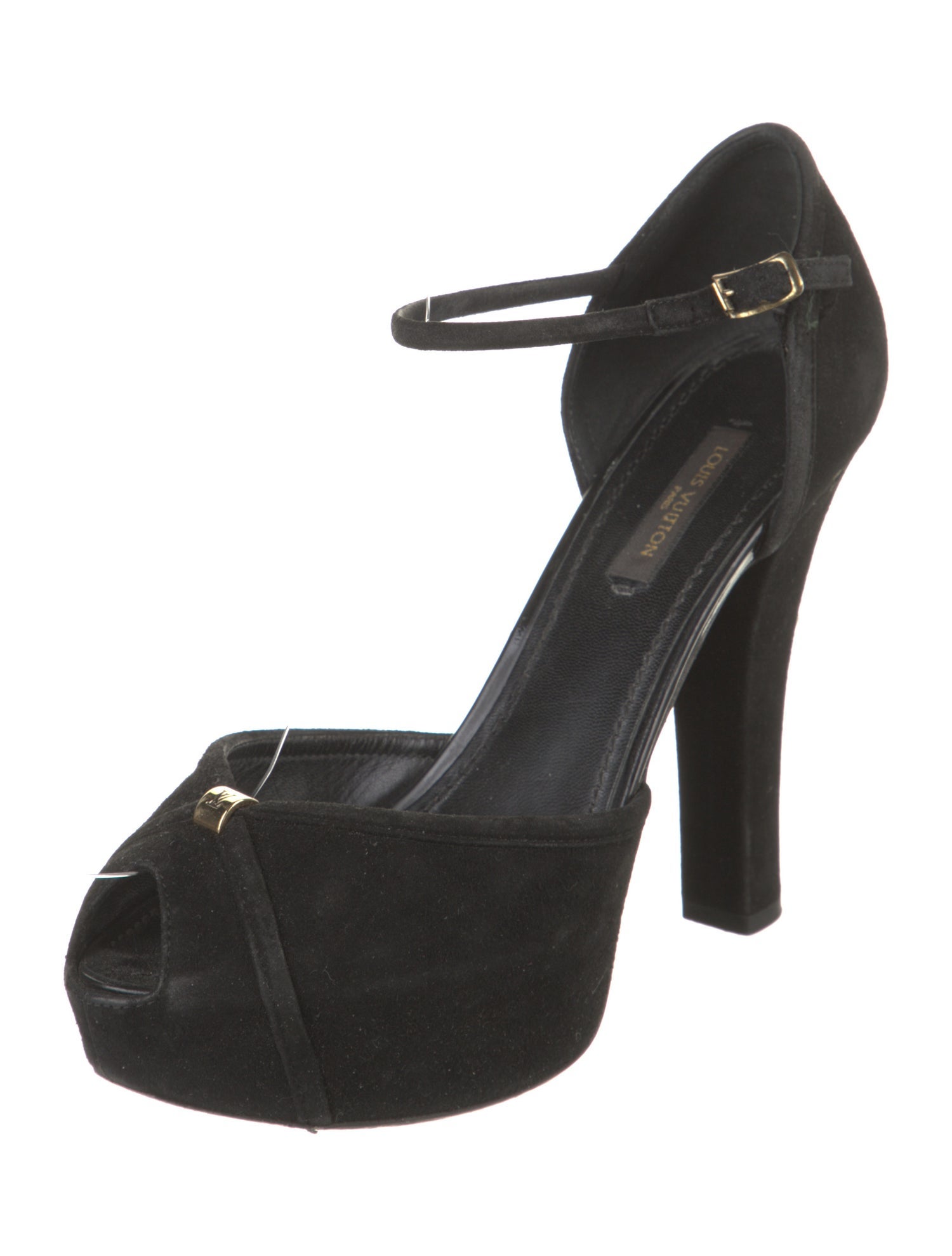 Louis Vuitton Suede D'Orsay Pumps