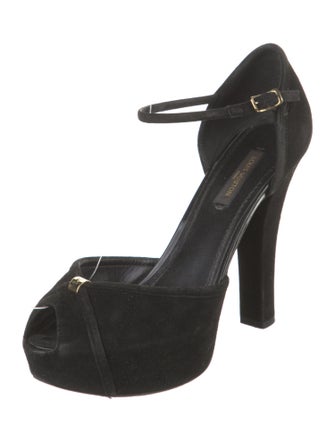 Louis Vuitton Suede D'Orsay Pumps