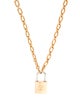Louis Vuitton Lock Me Two Tone Padlock Pendant Necklace