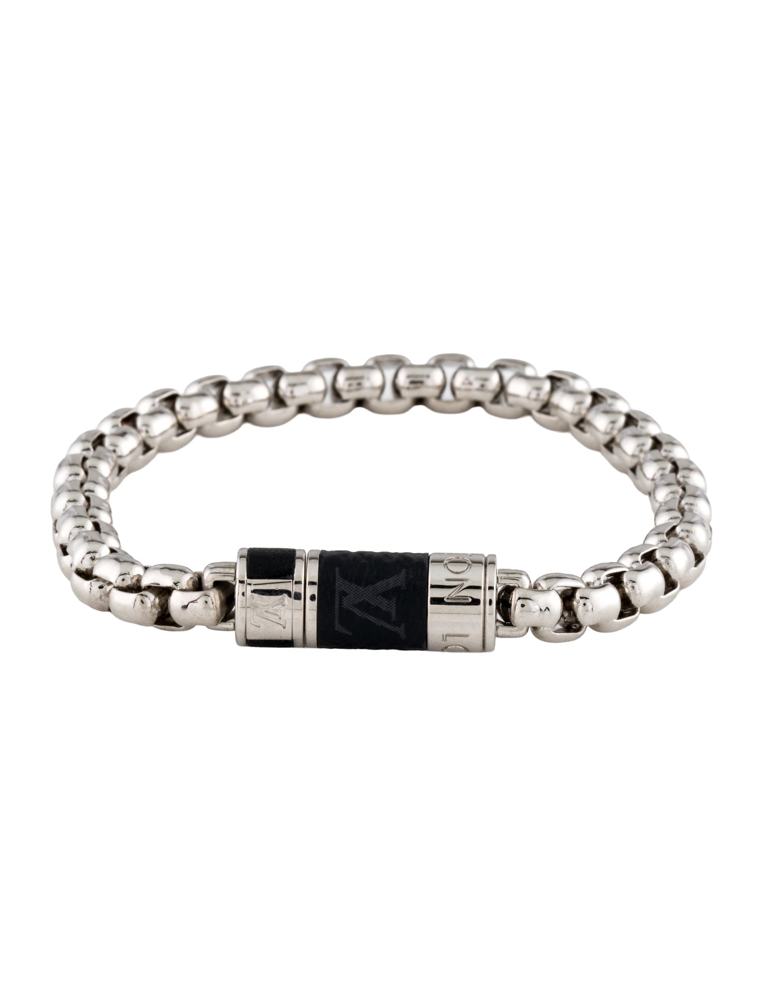 Louis Vuitton Leather Monogram Chain Bracelet