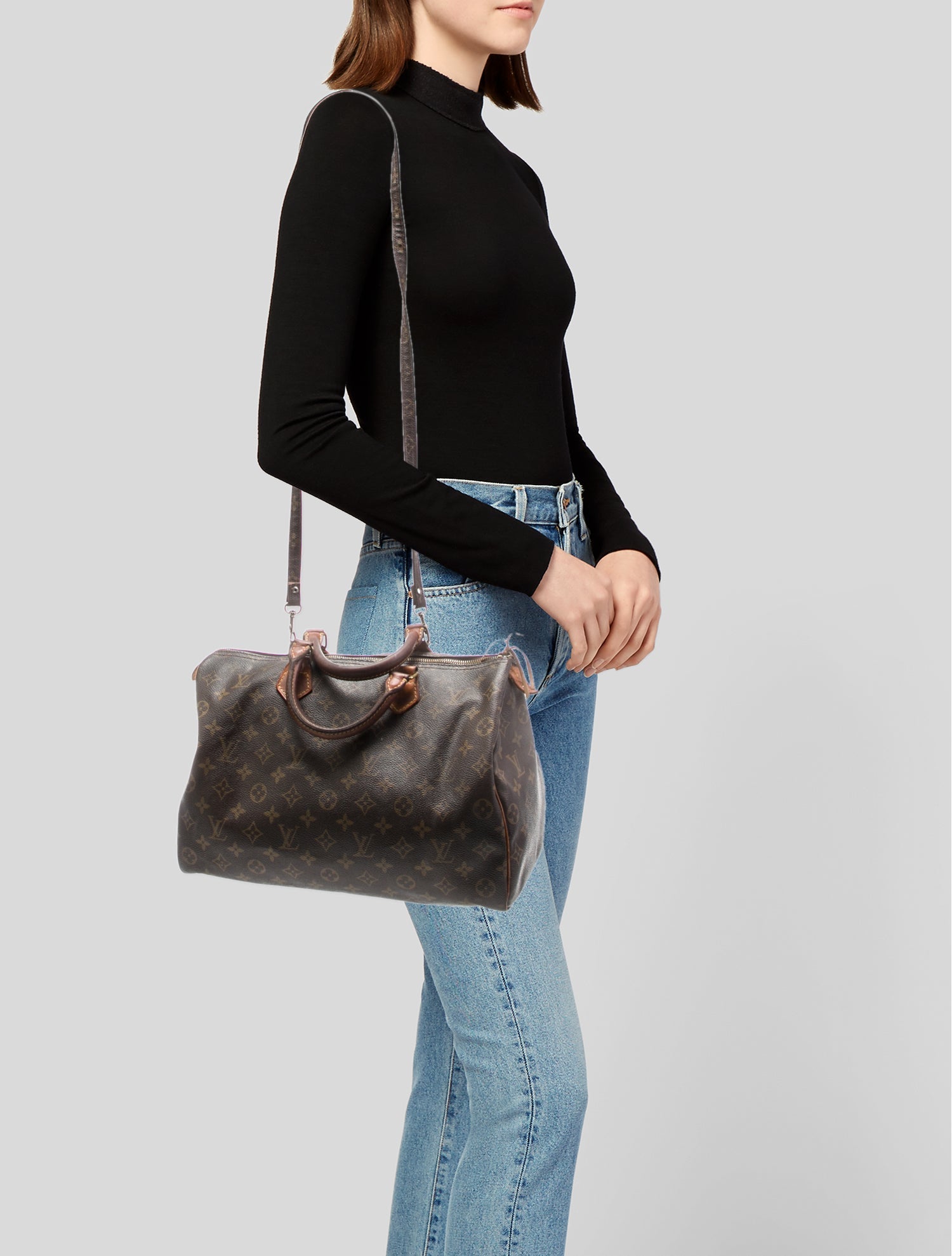 Louis Vuitton LV Monogram Speedy 35 Vintage