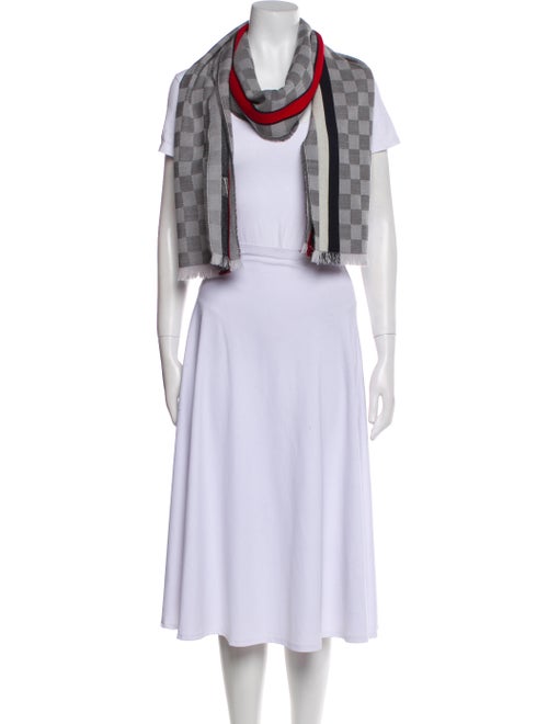 Louis Vuitton Wool Plaid Print Scarf