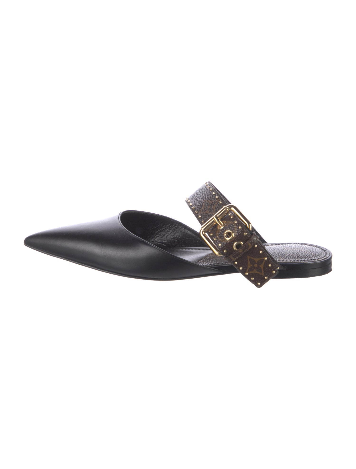 Louis Vuitton LV Monogram Leather Mules