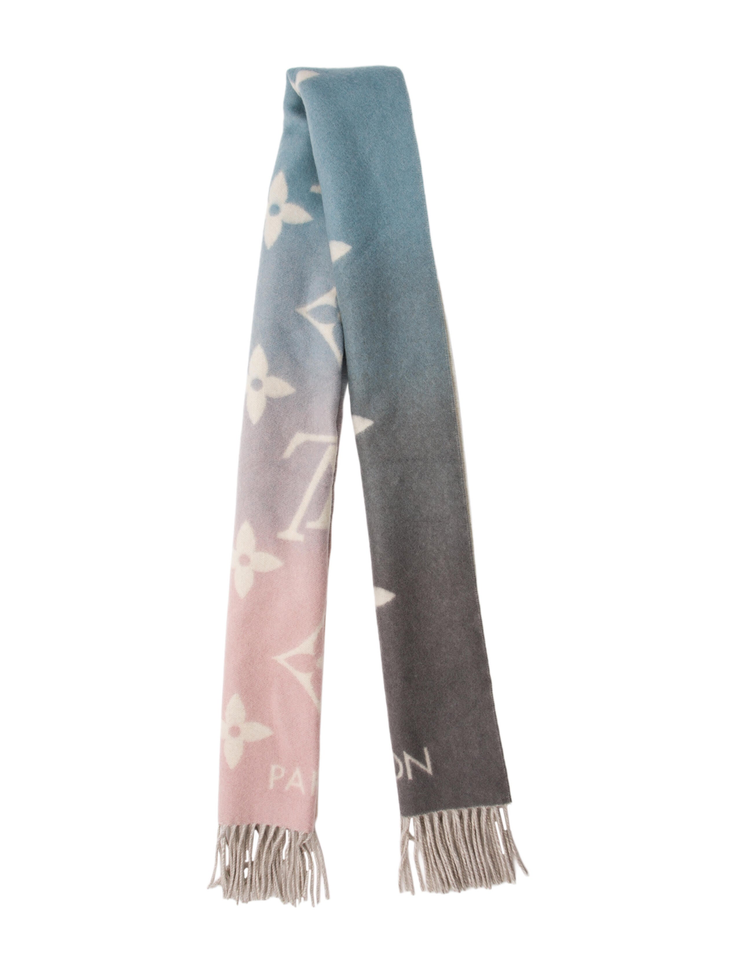 Louis Vuitton Cashmere Monogram Pattern Scarf