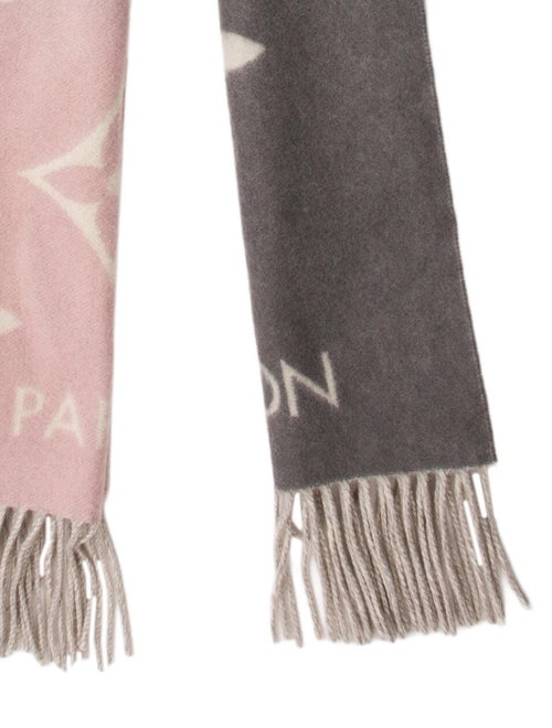 Louis Vuitton Cashmere Monogram Pattern Scarf