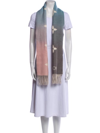 Louis Vuitton Cashmere Monogram Pattern Scarf