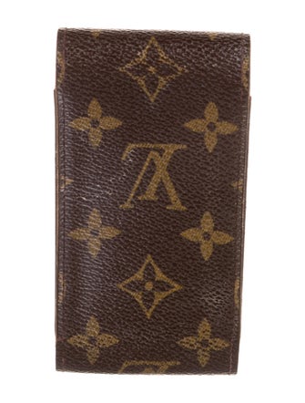 Louis Vuitton Pattern Print Leather Phone Case