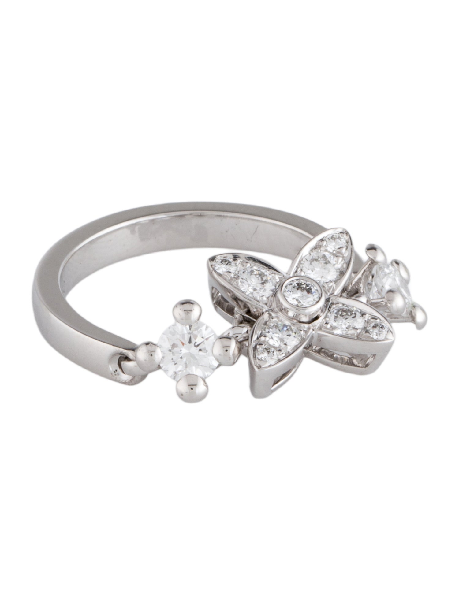 Louis Vuitton 18K Diamond Star Blossom Ring