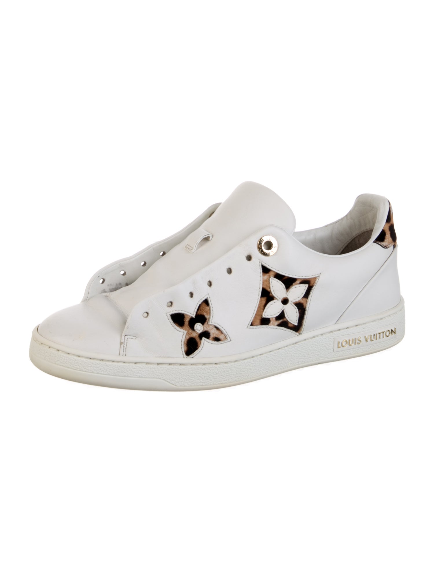 Louis Vuitton Leather Animal Print Sneakers