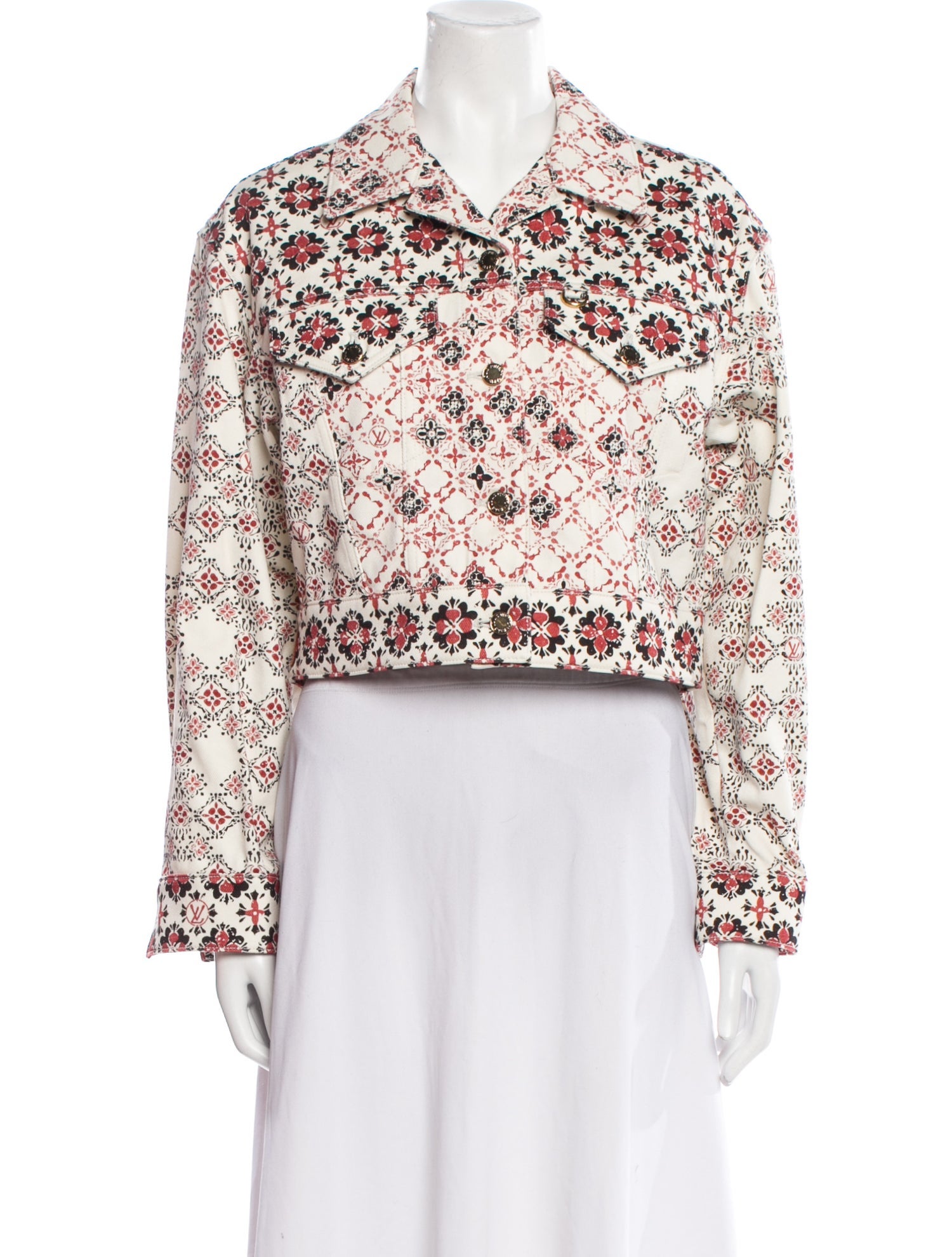 Louis Vuitton 2023 Floral Print Denim Jacket w/ Tags