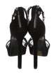 Louis Vuitton Suede Crystal Embellishments Sandals
