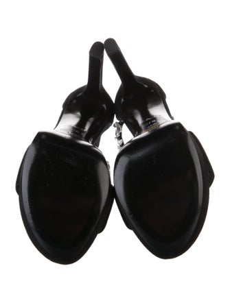 Louis Vuitton Suede Crystal Embellishments Sandals