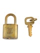 Louis Vuitton Brass Lock & Key Set