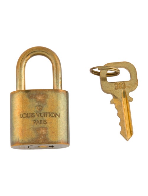 Louis Vuitton Brass Lock & Key Set