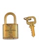 Louis Vuitton Brass Lock & Key Set