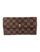 Louis Vuitton 2001 Damier Ebene Pattern Sarah Wallet