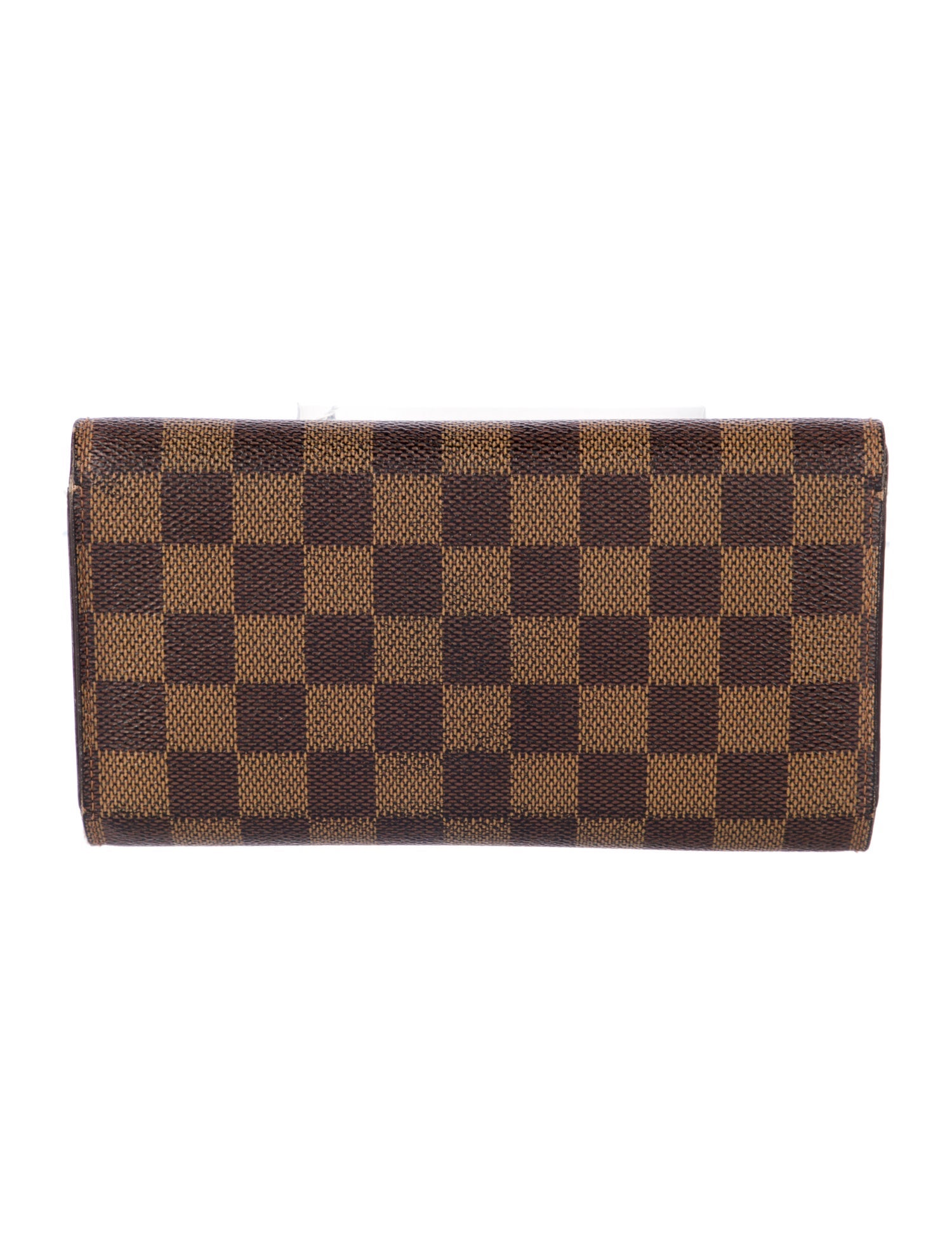 Louis Vuitton 2001 Damier Ebene Pattern Sarah Wallet