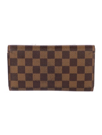 Louis Vuitton 2001 Damier Ebene Pattern Sarah Wallet