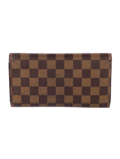 Louis Vuitton 2001 Damier Ebene Pattern Sarah Wallet