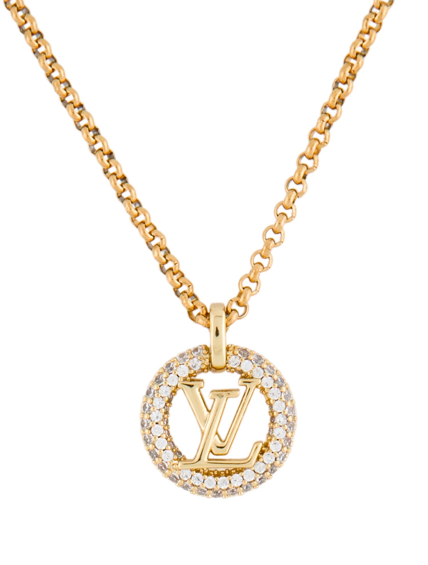 Louis Vuitton Crystal Louise by Night Pendant Necklace