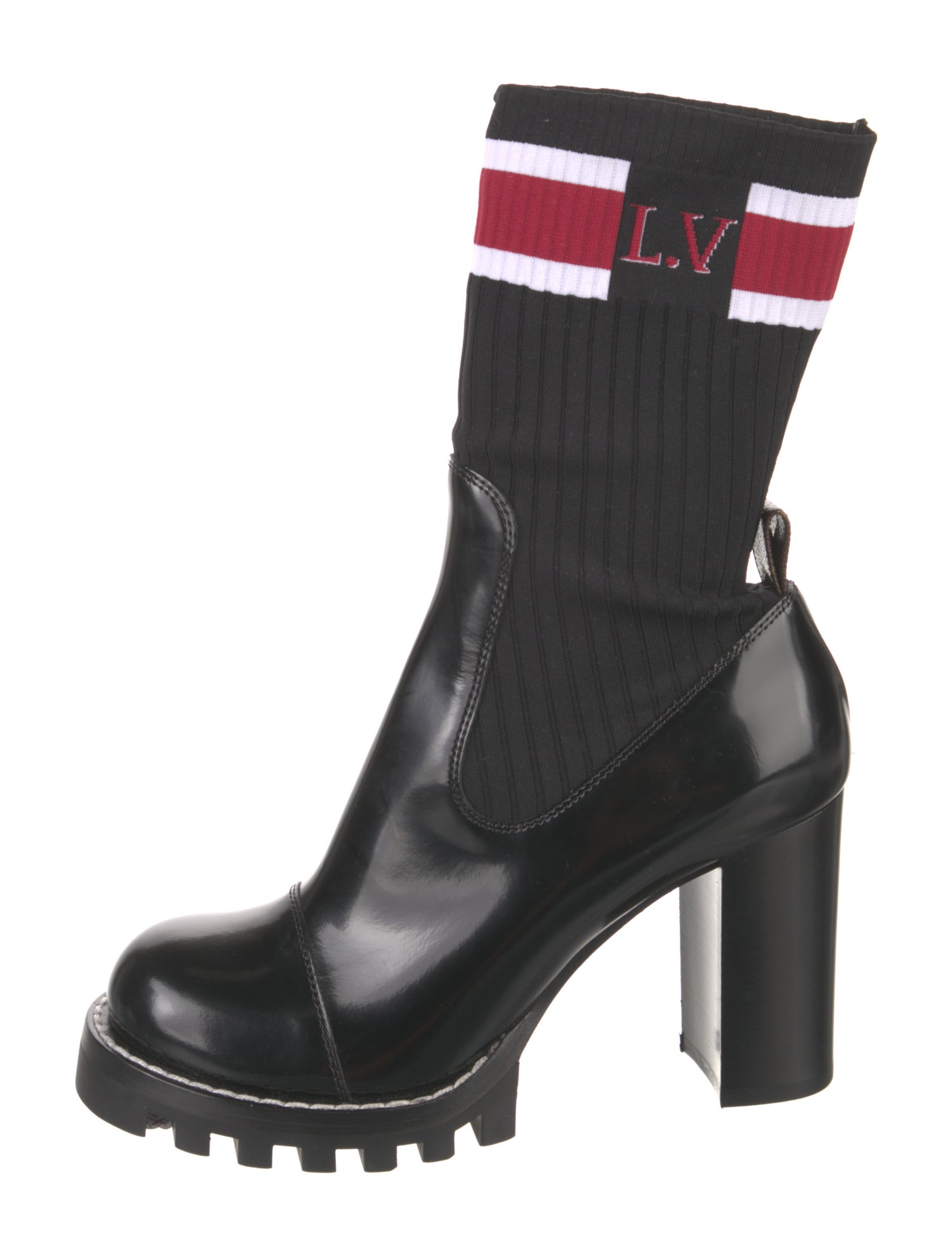 Louis Vuitton Patent Leather Sock Boots