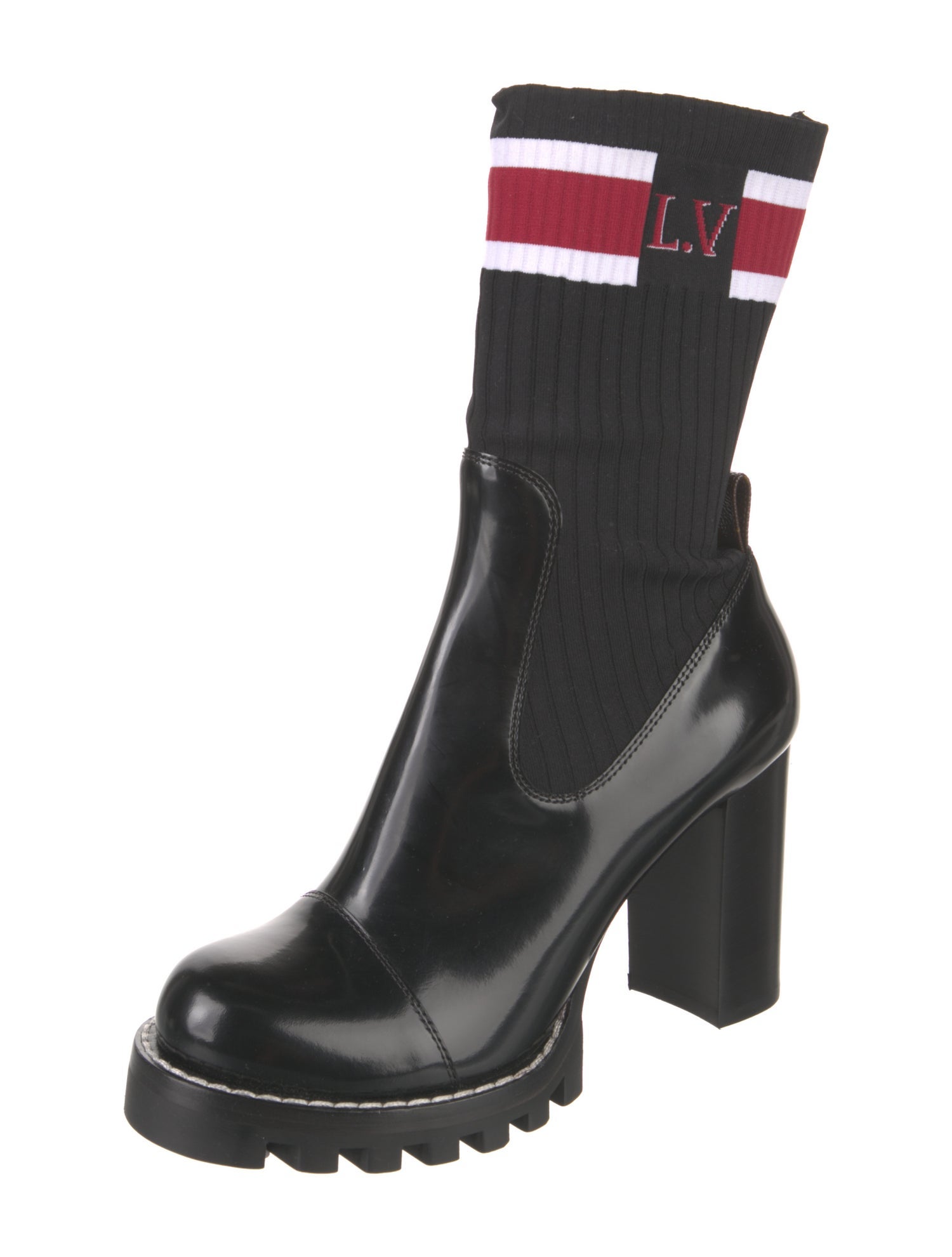 Louis Vuitton Patent Leather Sock Boots