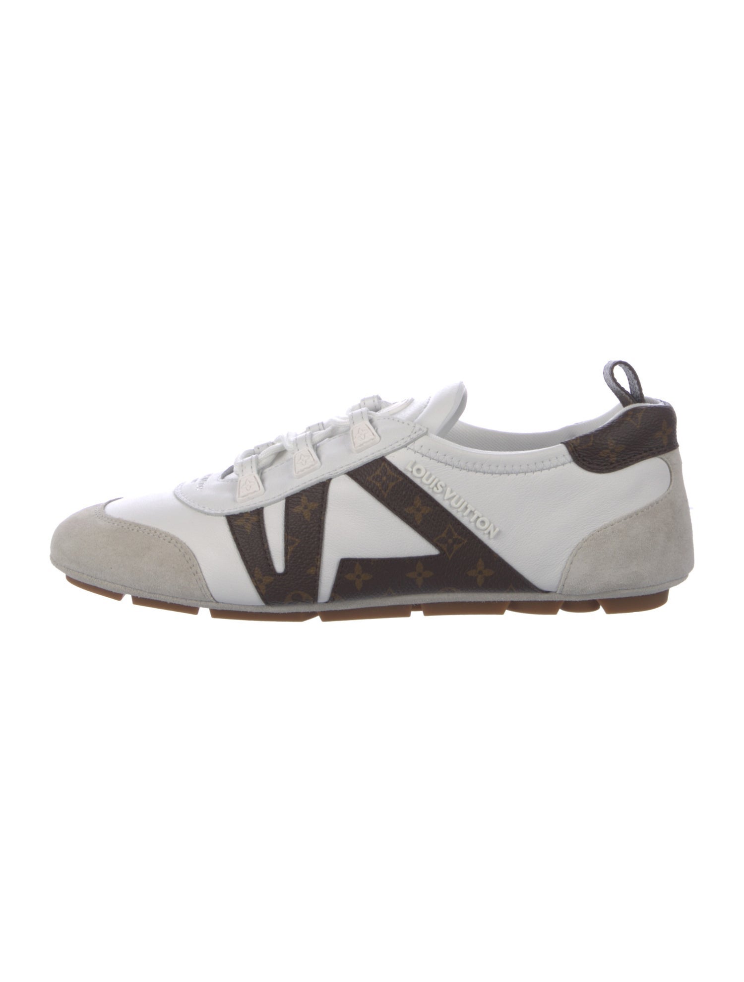 Louis Vuitton Leather Colorblock Pattern Sneakers