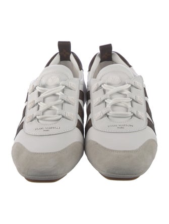 Louis Vuitton Leather Colorblock Pattern Sneakers