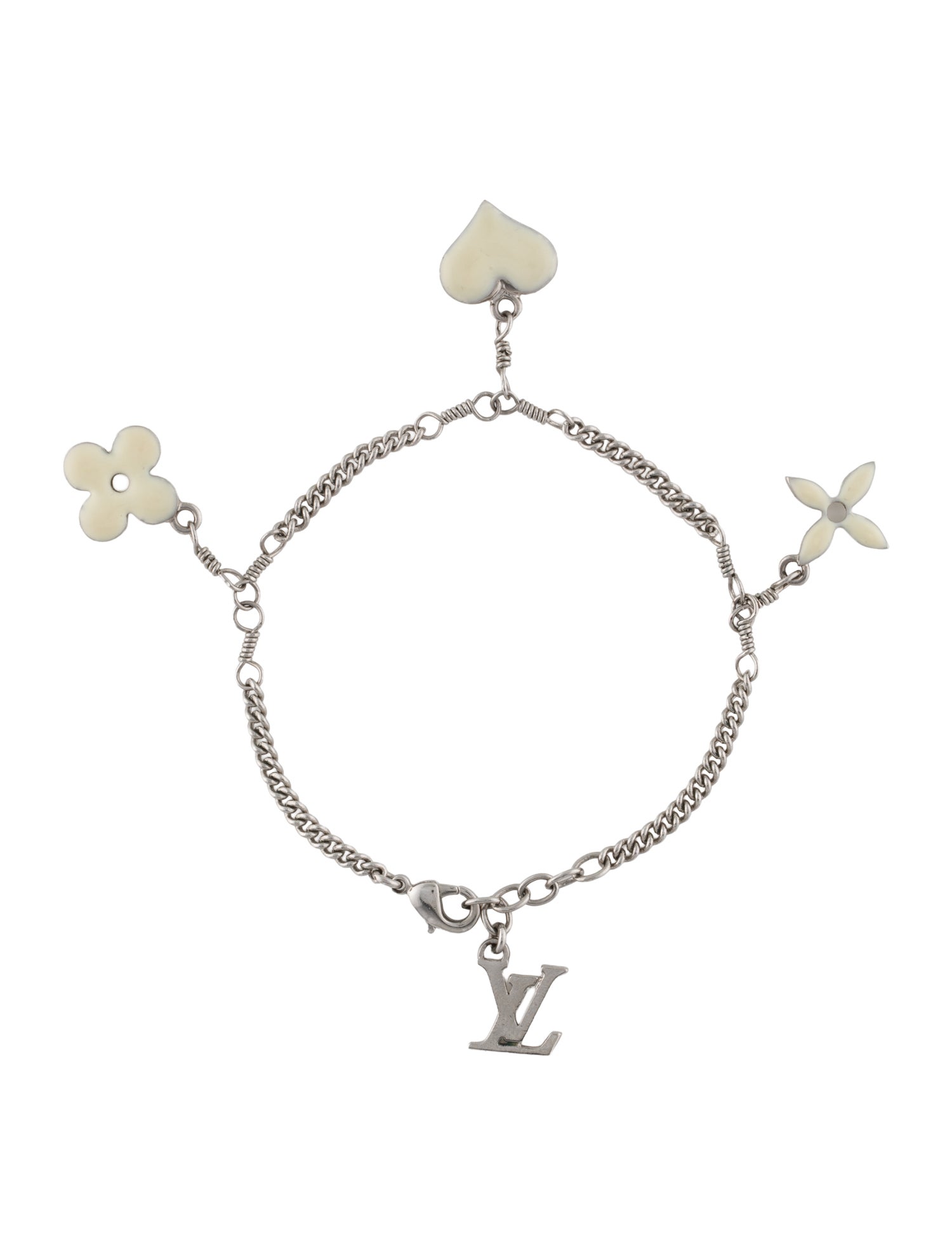 Louis Vuitton Enamel Sweet Monogram Charm Bracelet