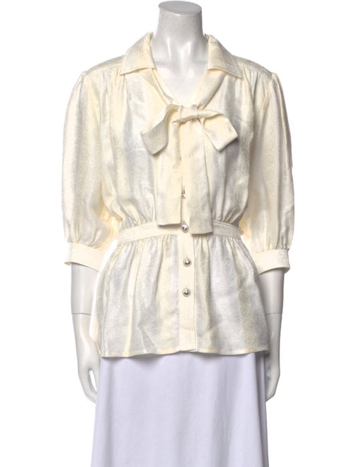 Louis Vuitton 2025 Three-Quarter Sleeve Button-Up Top