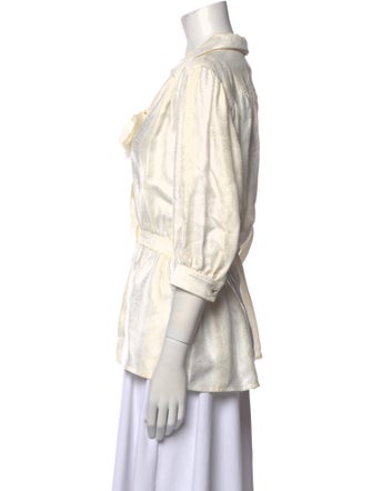 Louis Vuitton 2025 Three-Quarter Sleeve Button-Up Top