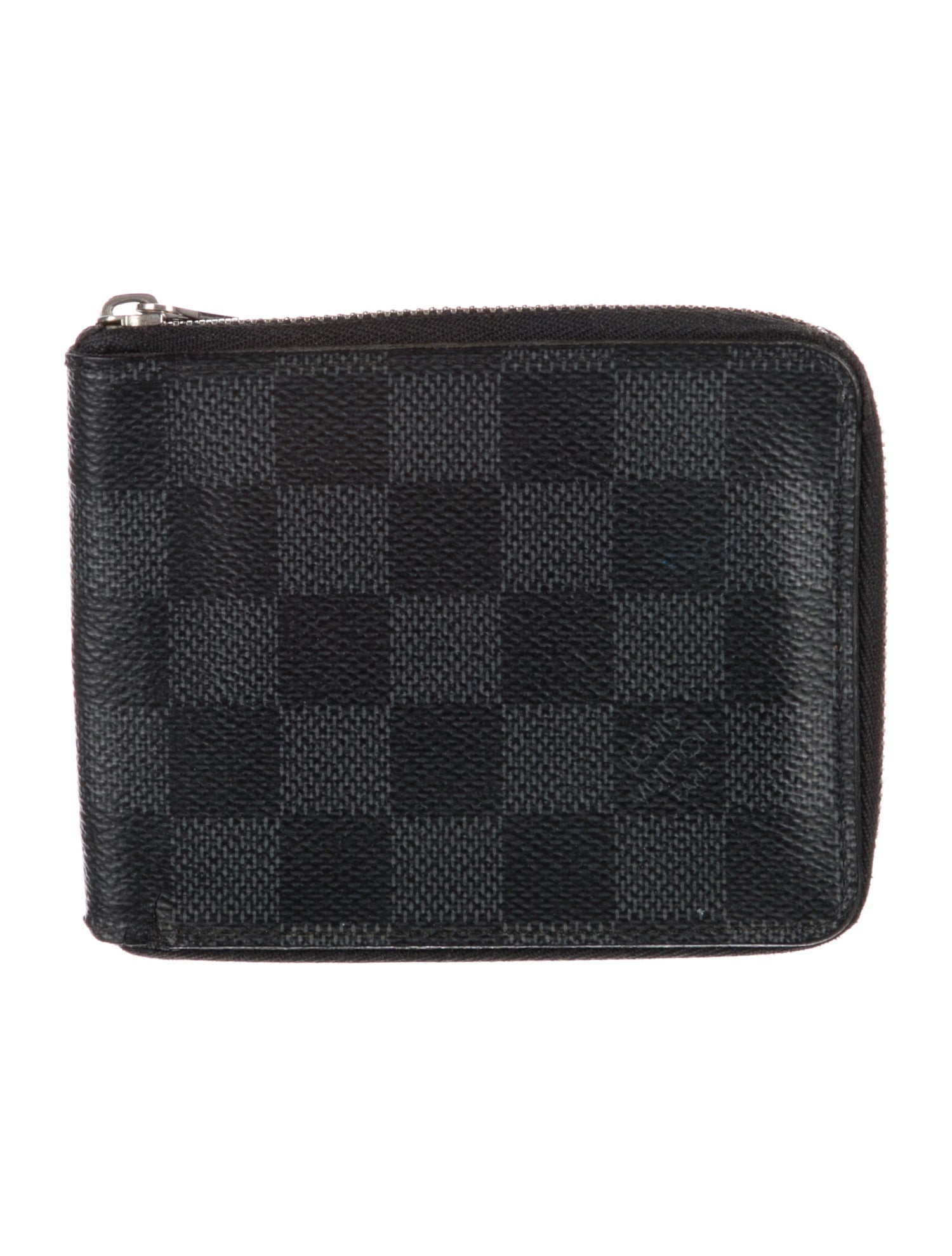 Louis Vuitton 2016 Damier Graphite Pattern Zippy Compact Wallet