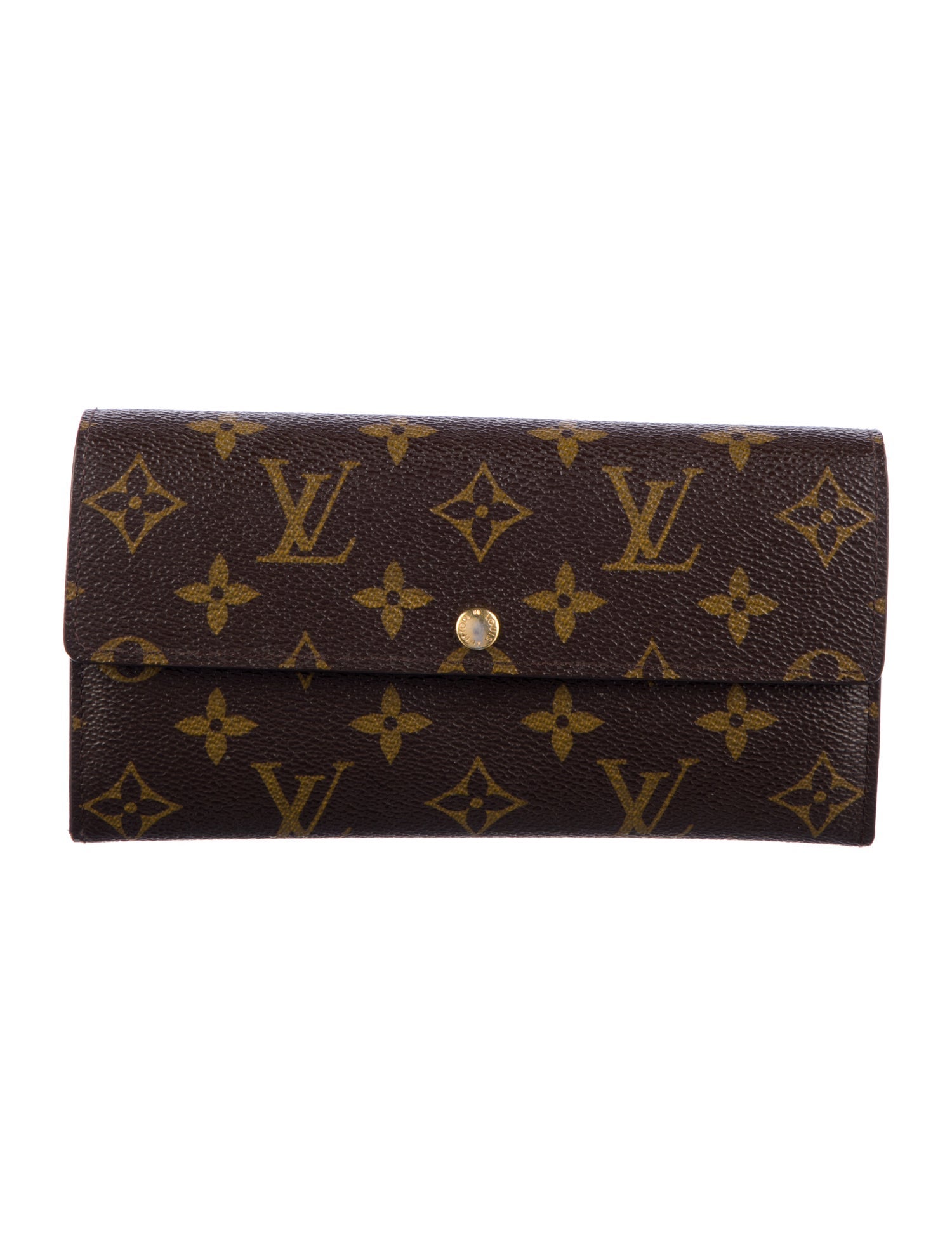 Louis Vuitton LV Monogram Coated Canvas Sarah Wallet