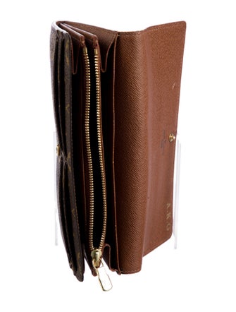 Louis Vuitton LV Monogram Coated Canvas Sarah Wallet