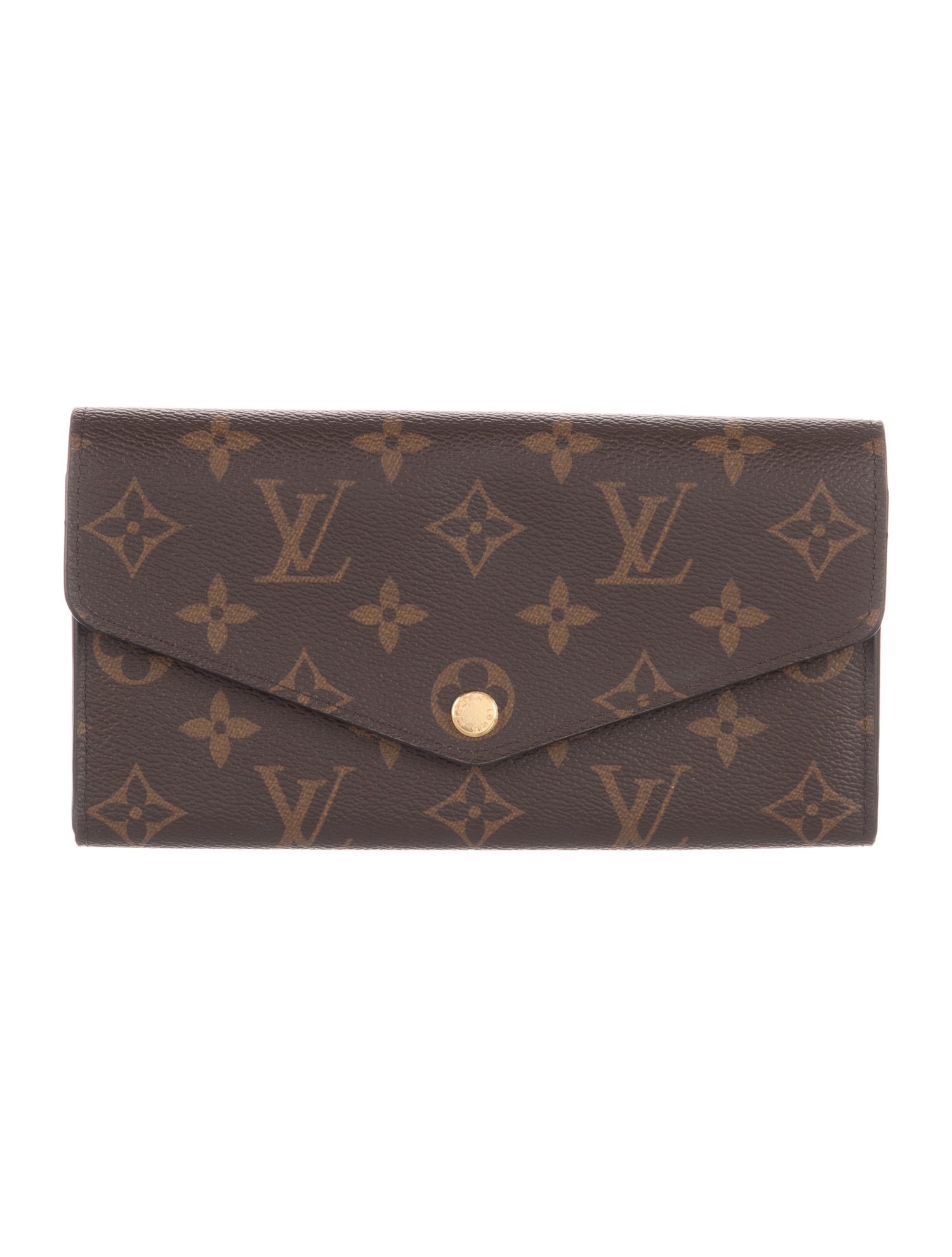 Louis Vuitton LV Monogram Coated Canvas Sarah Wallet