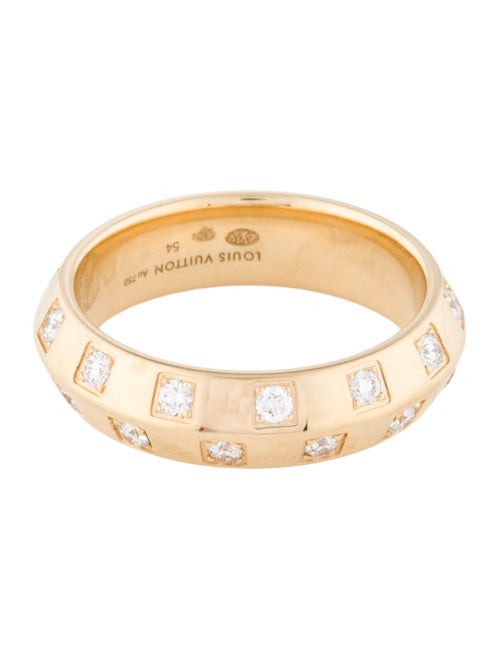 Louis Vuitton 18K Diamond Le Damier de Louis Vuitton Medium Ring