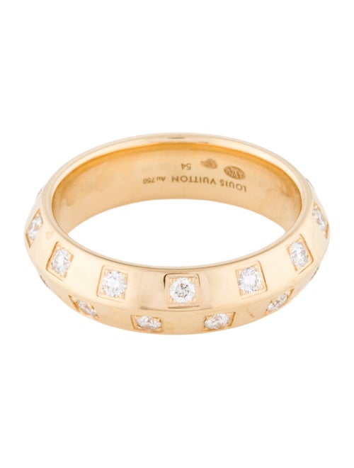 Louis Vuitton 18K Diamond Le Damier de Louis Vuitton Medium Ring