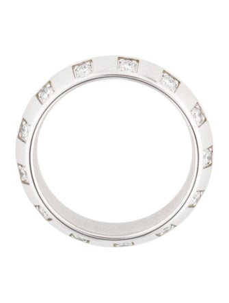 Louis Vuitton 18K Diamond Le Damier de Louis Medium Ring