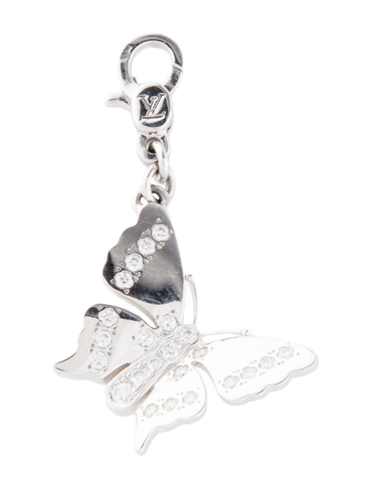 Louis Vuitton 18K Diamond Butterfly Charm