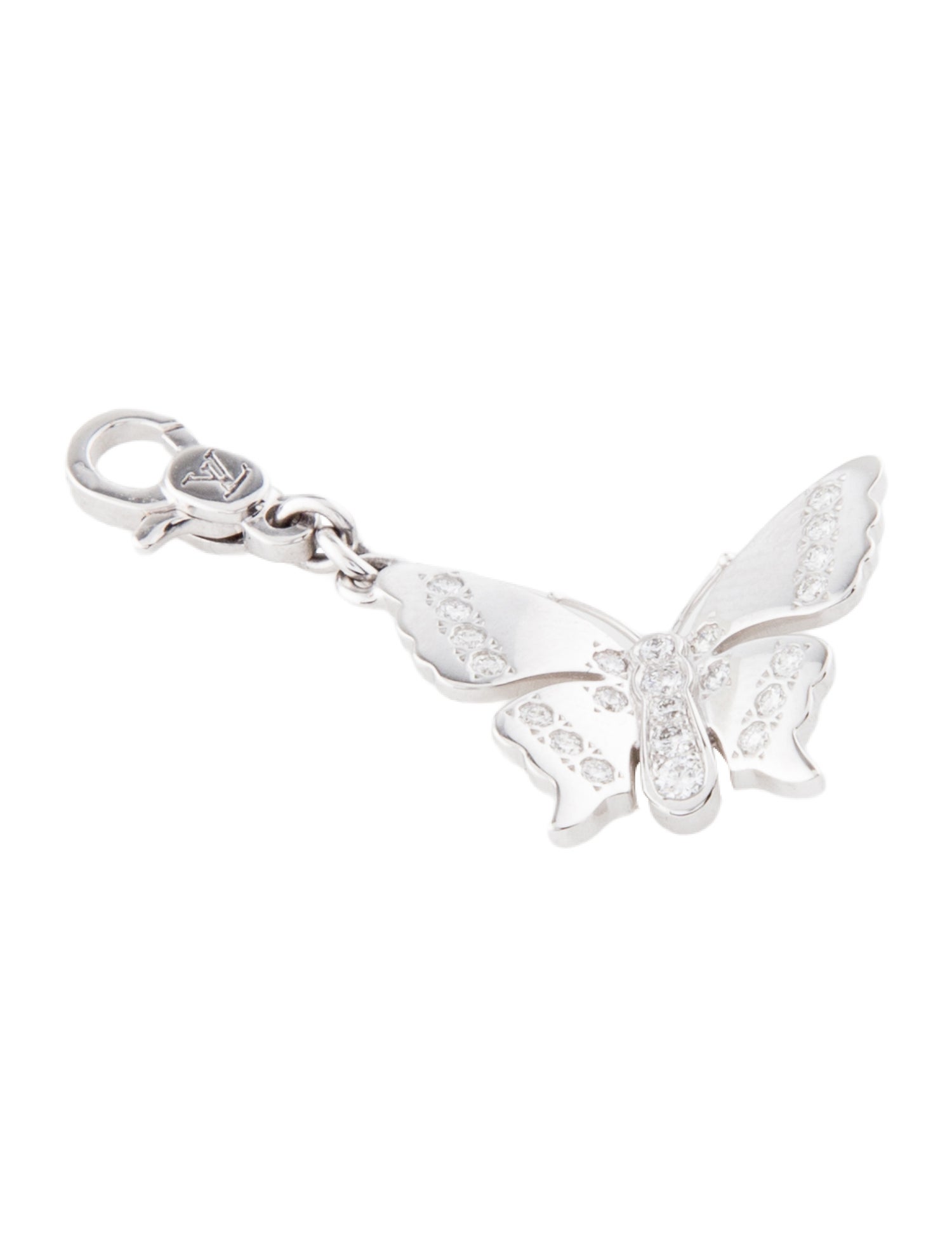 Louis Vuitton 18K Diamond Butterfly Charm
