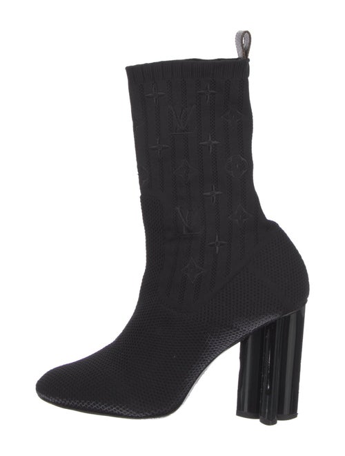 Louis Vuitton Embroidered Accent Sock Boots