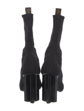 Louis Vuitton Embroidered Accent Sock Boots