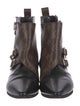 Louis Vuitton LV Monogram Leather Combat Boots