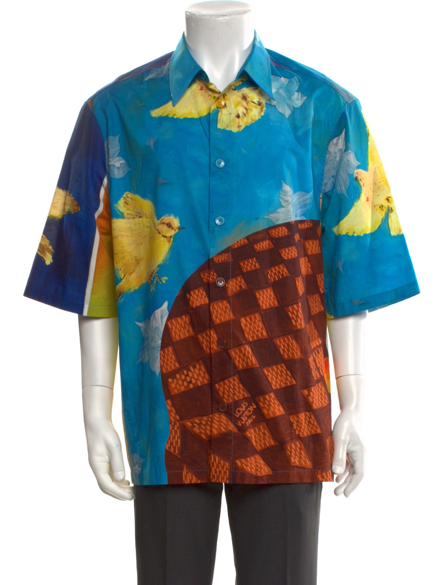 Louis Vuitton 2023 Damier Ebene Pattern Shirt