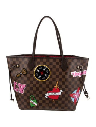 Louis Vuitton Damier Ebene Neverfull w/Pouch MM