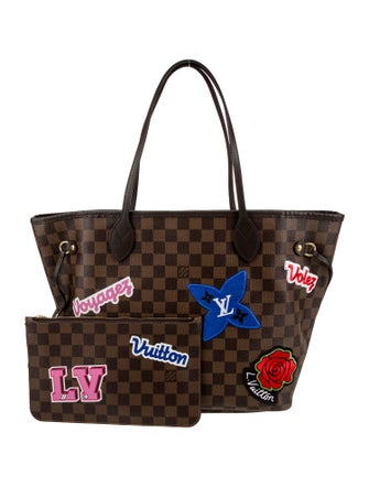Louis Vuitton Damier Ebene Neverfull w/Pouch MM