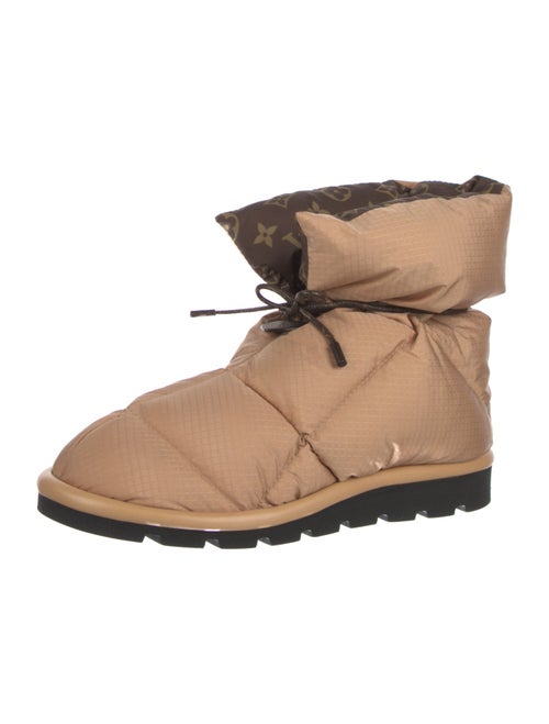 Louis Vuitton Monogram Pattern Nylon Lace-Up Boots
