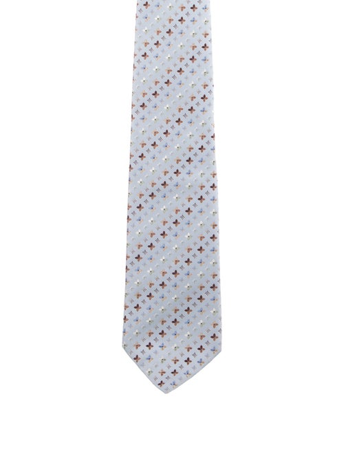 Louis Vuitton Blue Pattern Silk Tie