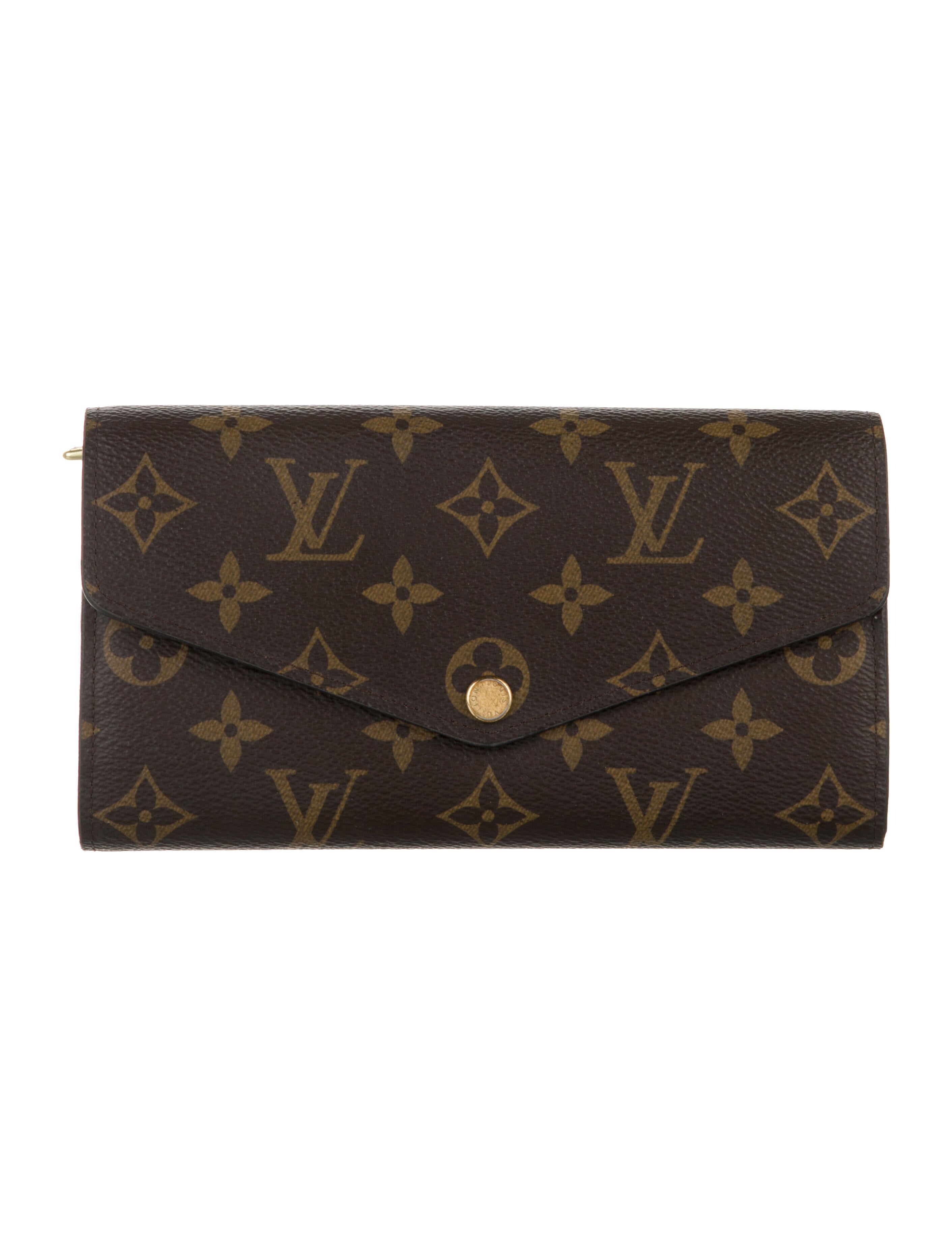 Louis Vuitton LV Monogram Coated Canvas Sarah Wallet