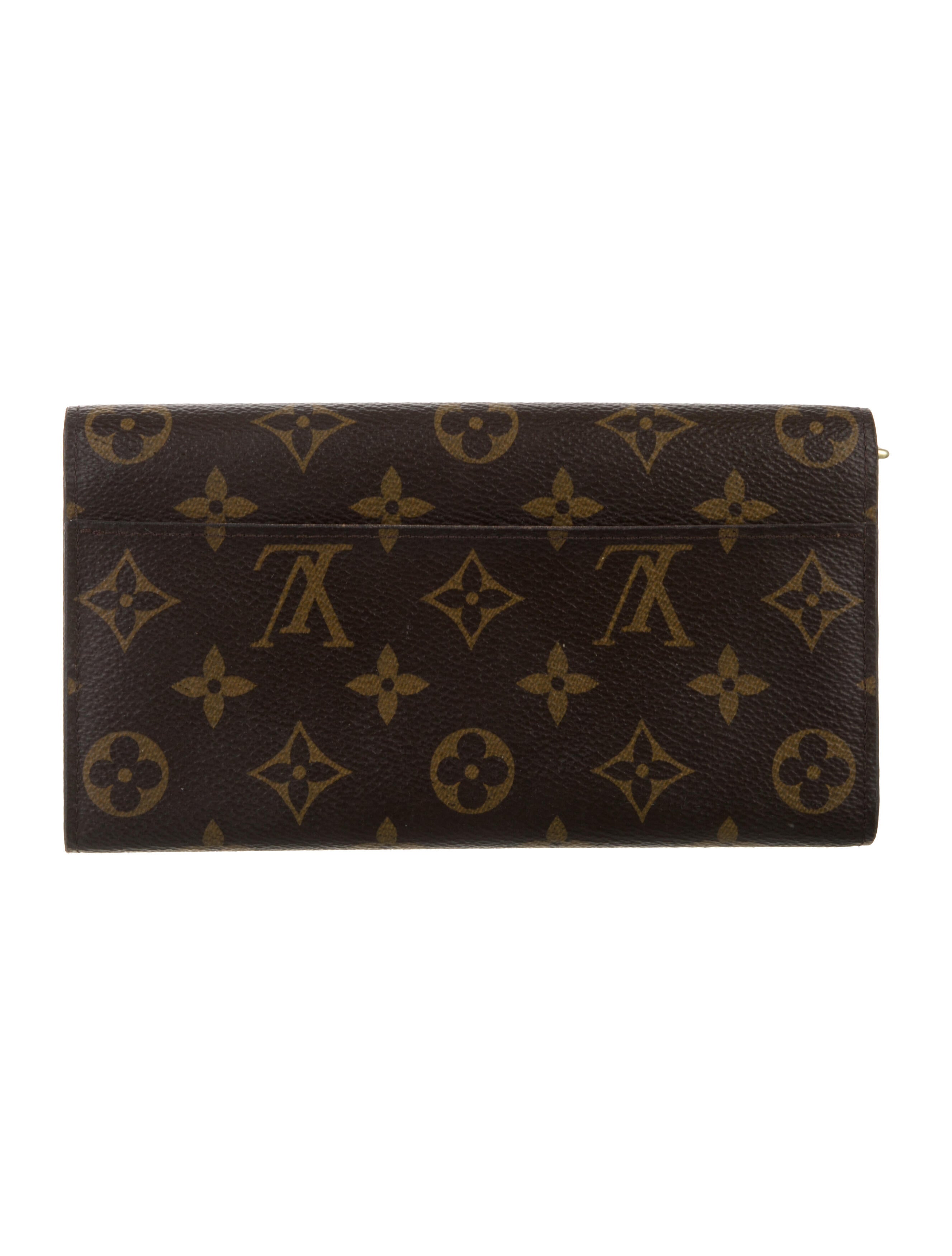 Louis Vuitton LV Monogram Coated Canvas Sarah Wallet